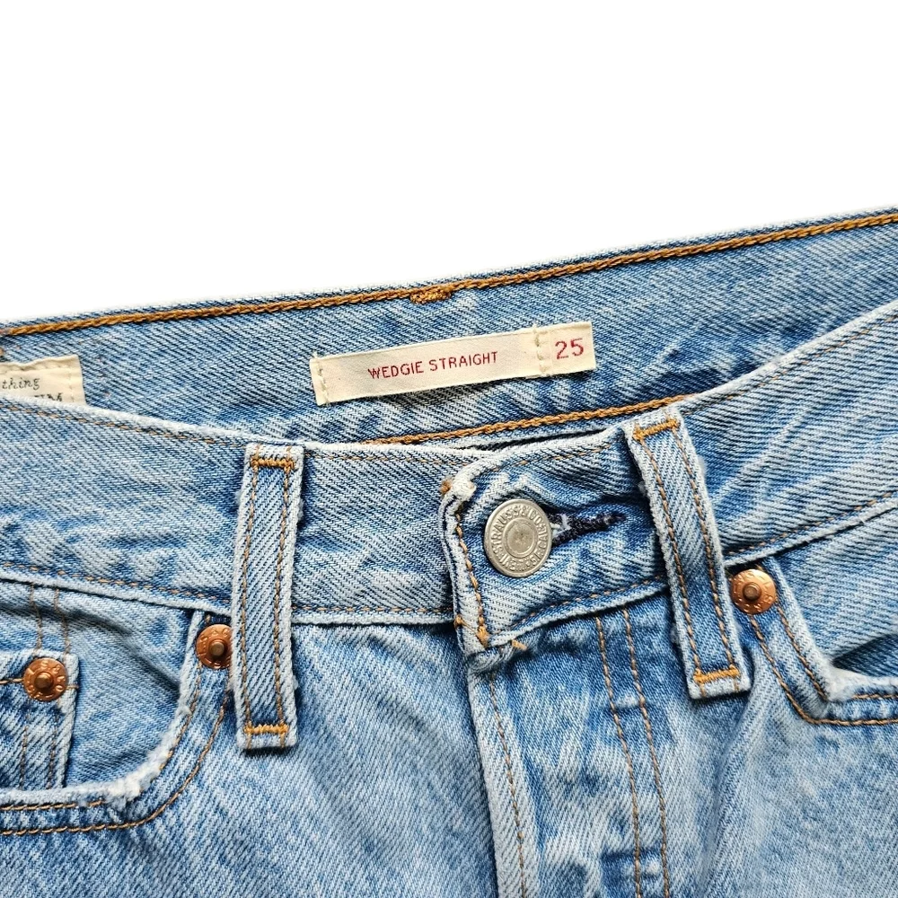 Levi's Classic Blue Straight Wedgie Straight Jeans Size 25 - Picture 4 of 7
